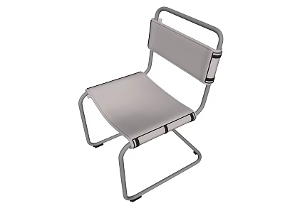 Modern Single Chair With Metal Frame Backrest And Armrest Design 3d model