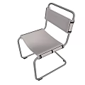 Modern Single Chair With Metal Frame Backrest And Armrest Design
