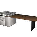 Modern island table 3d model