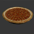 Round Fresh Pizza With Golden Crispy Crust And Red Tomato Toppings