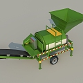 Soil crushing screening machine construction machine 3d model