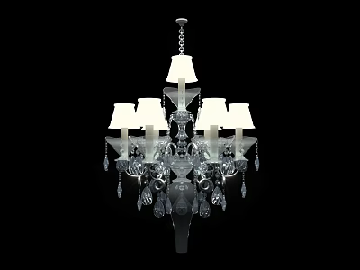 Modern living room chandelier crystal lamp 3d model Modern living room chandelier crystal lamp 3d model
