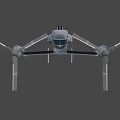 Military Tiltrotor Helicopter With Gray Body Large Rotors And Number 12