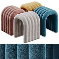 Plush Arched Sofa Stools In Various Colors For Modern Living Areas