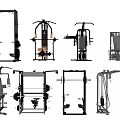 Various Sports Equipment Including Multi functional Training Machines And Weight Lifting Racks