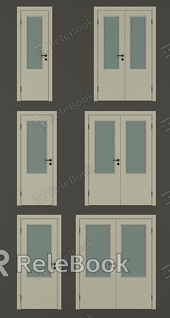 Double-door swing door combination model