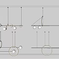 Modern chandelier combination 3d model
