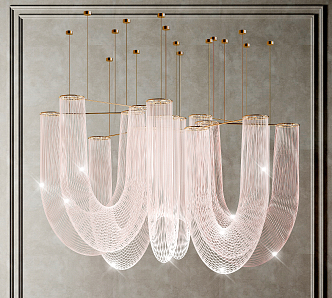 Light Luxury Crystal Chandelier 3d model