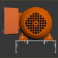 Industrial Equipment With Orange Knob White Panel Multiple Buttons And Indicator Lights On Metal Base