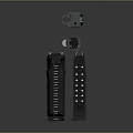 Detailed Disassembled Pistol Parts With Barrel Magazine Sight Bullets And Trigger