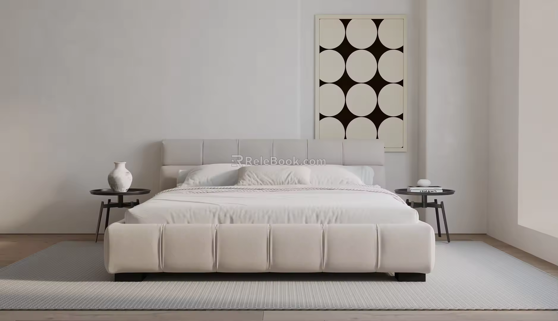 Modern Double Bed 3d model