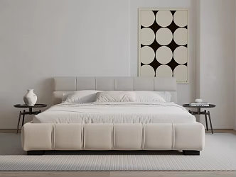 Modern Double Bed 3d model