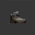 Durable Outdoor Hiking Boots In Brown Black With Thick Sole And Laces On Cork Pad