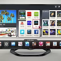Smart TV With Interactive Interface Displaying Multiple Apps And Modern Entertainment Features 3d model