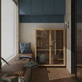 Warm Café Interior Design With Wooden Bookshelf Throw Pillows Small Table And Natural Light
