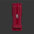 Red EVERREADY Emergency Case With Cross Logo Green Accents And Strap Design