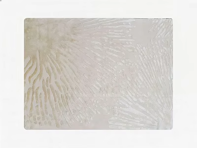 Light Beige Square Carpet With Natural Radiant Pattern Design For Home Decor 3d model