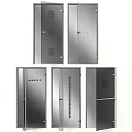 Modern Swing Doors With Various Glass Designs And Decorative Metal Frames
