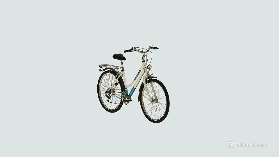 Comfortable City Bicycle with Adjustable Seat Durable Tires and Lightweight Frame 3d model 