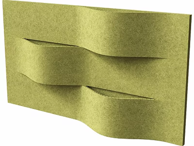 Green Two Seater Sofa With Wavy Design For Modern Living Room 3d model