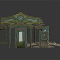 Vintage Building Entrance With Archway Gentleman Sign Coalminers Plaque And Wooden Door
