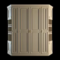 Dark Brown and Light Beige Wardrobes with Door Design and Internal Shelves