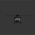 Realistic Military Helicopter Model With Main Rotor Tail Rotor And Cockpit