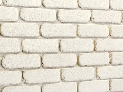 White Brick Wall Featuring Smooth Texture And Classic Architectural Design 3d model