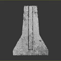 Concrete Barrier with Orange Black Reflective Stripes for Road Traffic Safety Isolation