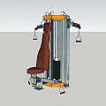 Professional Strength Training Fitness Equipment With Red Seat Metal Frame And Side Handles