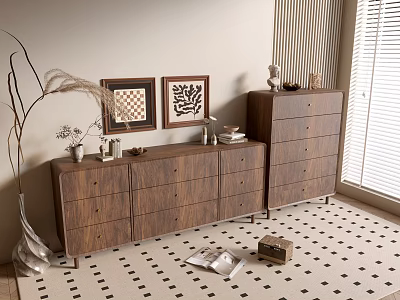 Modern Wood Grain Cabinet Antique Cabinet Whole Cabinet Sideboard Balcony Cabinet Storage Cabinet Entrance Cabinet 3d model