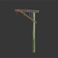 Rustic Country Wooden Furniture With Vertical Post And Horizontal Beam Structure