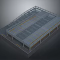 Multi Level Parking Structure With Covered Parking Spaces And Support Columns