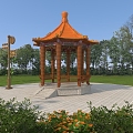 Garden pavilion, rest pavilion, pavilion, Chinese pavilion, retro pavilion, national style pavilion, rest stool, park signboard 3d model