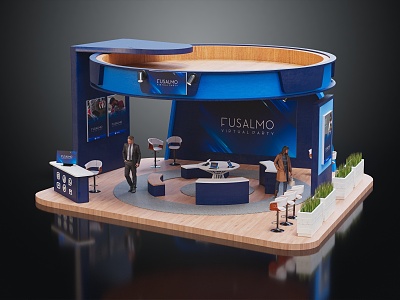 Modern Exhibition Outdoor Booth Product Counter 3d model