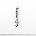Modern Chrome Wall Mounted Shower System With Adjustable Spray Modes And Design