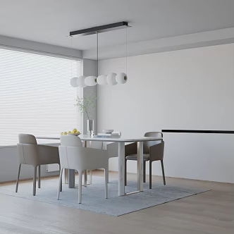 Modern dining table 3d model