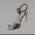 Elegant Rose Gold Open Toe Stiletto Heels With Ankle Strap And Smooth Satin Finish