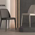 Modern Dining Chairs Design With Black And White Leather For Stylish Interior
