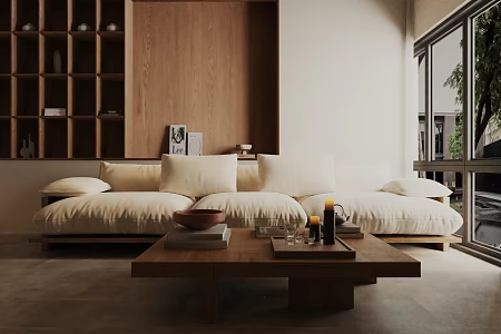 Three-seat sofa 3d model