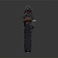 Bolt Action Rifle With Wooden Stock Metal Barrel Scope Isolated On Dark Background