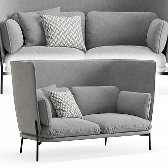 Modern Double Sofa Card Seat Card Seat Sofa 3d model