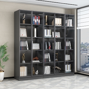 Decorative Cabinet Display Cabinet Office Cabinet Glass Cabinet 3d model