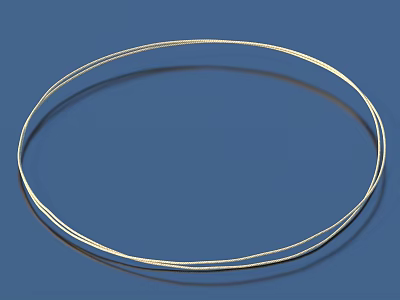 Two Sleek Shiny Silver Metal Rings With Circular Design For Daily Use 3d model