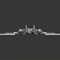 Shiny Silver Metal Mechanical Component With Complex Structure And Connecting Platforms