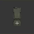 Military Green Armored Tank Featuring Multiple Antennas And White Cross