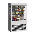 Glass Door Commercial Refrigerator Cabinet with Various Beverages Snacks for Retail