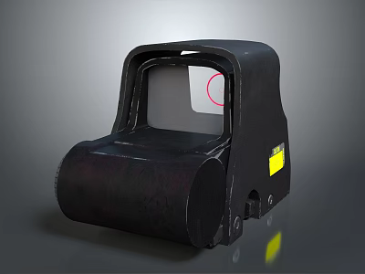 Practical Modern Entertainment Electronics With Black Sight And Red Dot Indicator 3d model