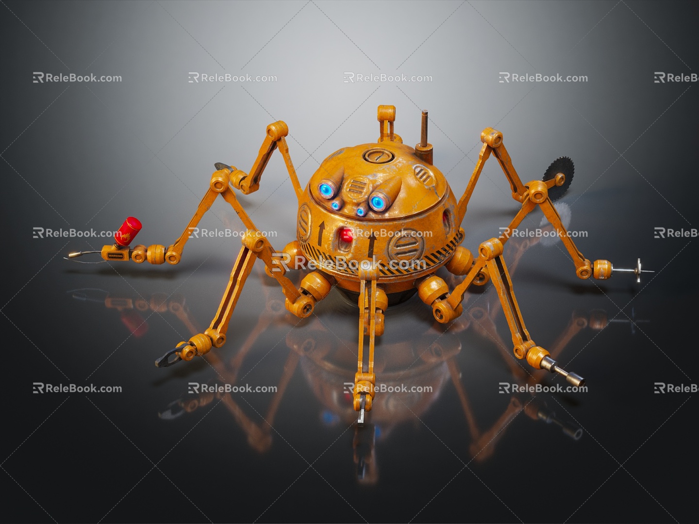 Industrial LOFT Robot Mechanical Monster Machine Dinosaur Mechanical Spider 3d model