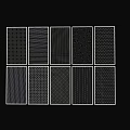 Various Patterned Room Dividers With Grid Striped And Hexagonal Texture Designs